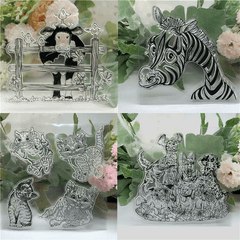 Animal Silicone Rubber Stamp & Metal Die Sheet Scrapbooking