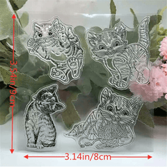 Animal Silicone Rubber Stamp & Metal Die Sheet Scrapbooking