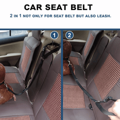 Pet Car Seat Belt and Leash for Safe Travel with Your Dog or Cat