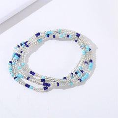 Colorful Elastic Beaded Body Waist Belly Chain for Woman Girl