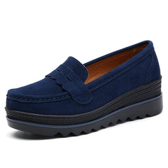 Women's Platform Loafers Slip On Walking Shoes Non slip Outdoor Shoes