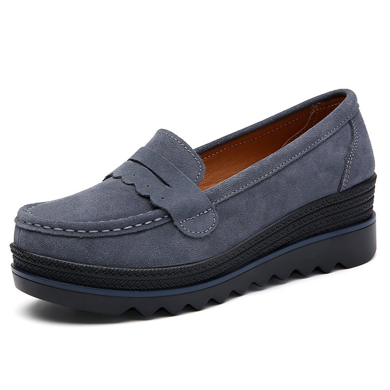 Women's Platform Loafers Slip On Walking Shoes Non slip Outdoor Shoes