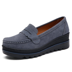 Women's Platform Loafers Slip On Walking Shoes Non slip Outdoor Shoes