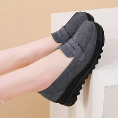 Women's Platform Loafers Slip On Walking Shoes Non slip Outdoor Shoes