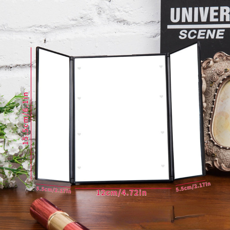 Portable LED Makeup Mirror with Vanity Lights for On-the-Go Beauty