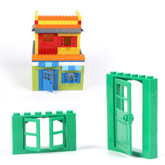 102pcs Door Window Brick DIY House Building Blocks City Architecture