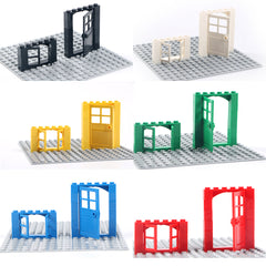 102pcs Door Window Brick DIY House Building Blocks City Architecture