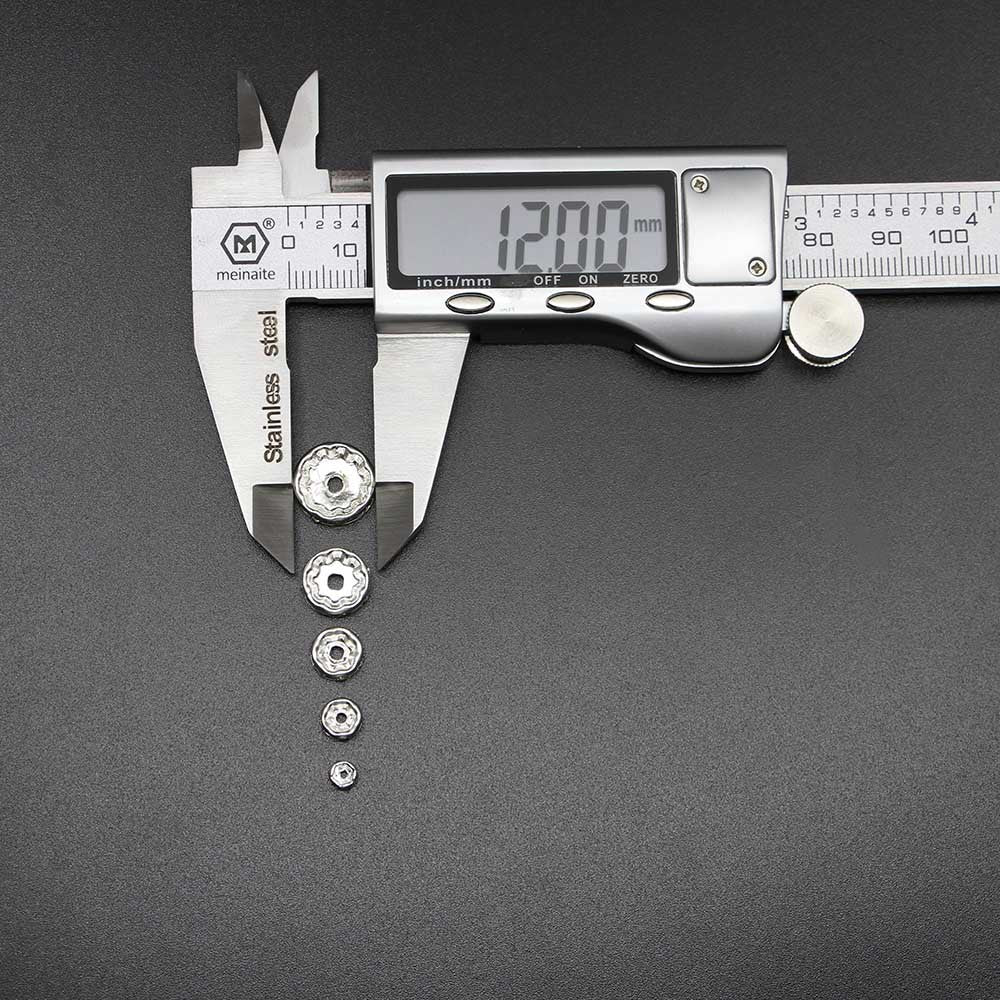 50PCS DIY Jewelry Accessories Wheel Spacer Beads Round Rhinestone Set
