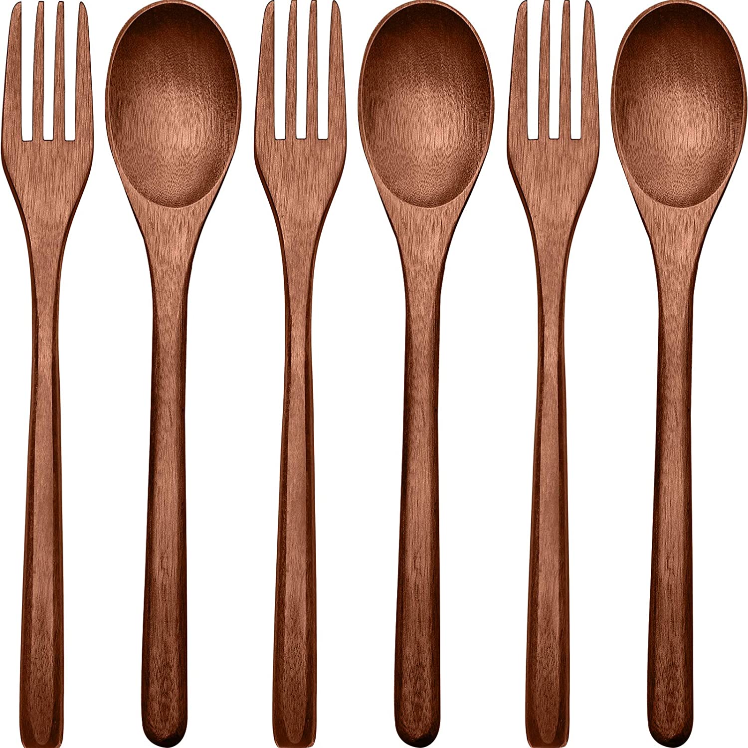 Japanese Wooden Utensil Set for Cooking and Eating - Natural Wood Flatware
