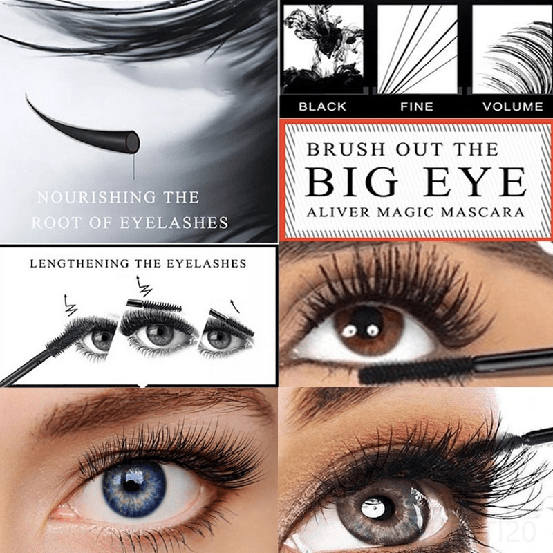 Waterproof Silky Fiber Eyelash Mascara Lengthening Lash Thick Mascara