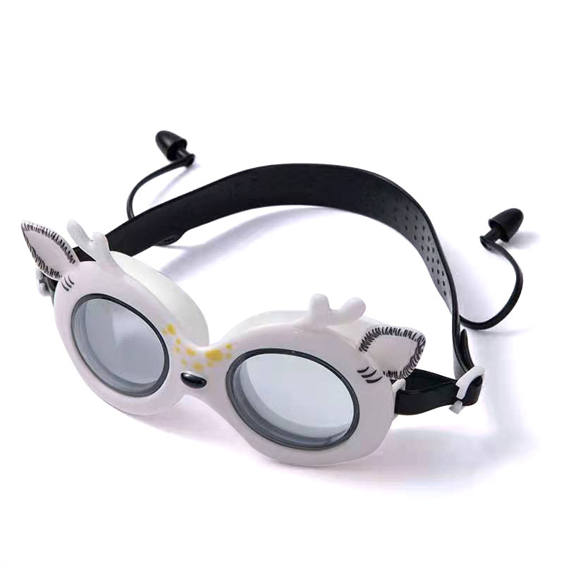 Kids Cartoon Deer Swimming Goggles Adjustable Waterproof Anti-fog HD Glasses