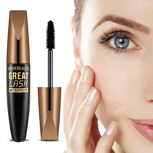 Silk Fiber Waterproof Mascara, Long Lashes Makeup Tool