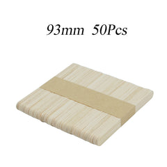 50 Natural Wooden Popsicle Sticks for Handicrafts & Ice Cream Cake Tools