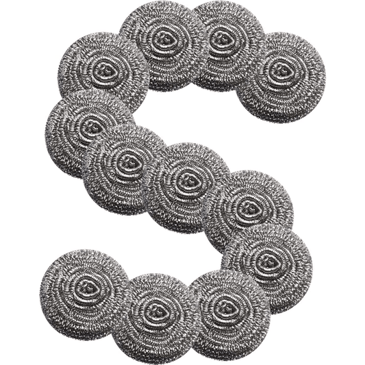 12pcs Stainless Steel Scrubber for Kitchen Bathroom and Floor