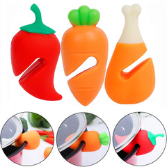 Heat Resistant Silicone Pot Lid Holder & Anti Spill Rack Kitchen Gadget
