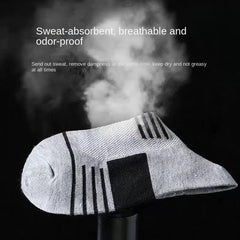 3 Pairs Men's Casual Breathable Anti-slip Ankle Socks for Outdoor Sports