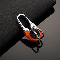 Stainless Steel Keychain with Carabiner Hook for Outdoor Activities