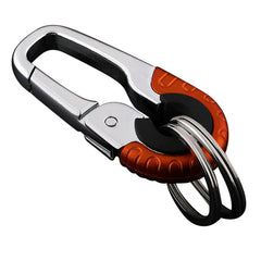 Stainless Steel Keychain with Carabiner Hook for Outdoor Activities