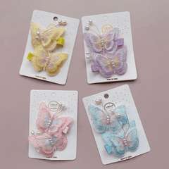 2pcs Girls Butterfly Hairpins for Princess Look
