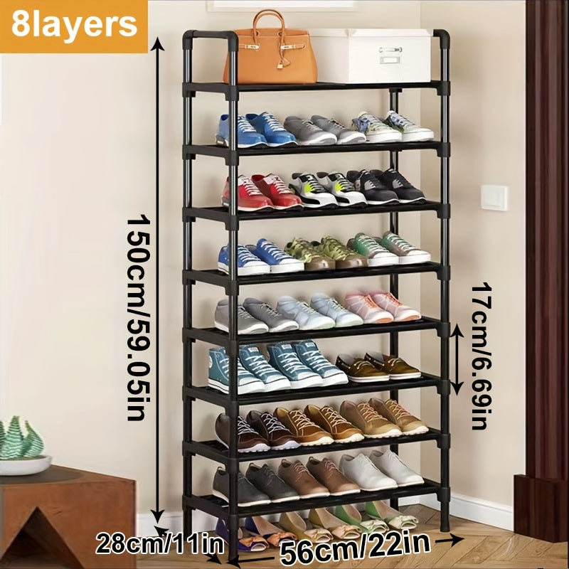 1pc Layer Shoe Rack Household Floor Standing Large Capacity Shoe Storage