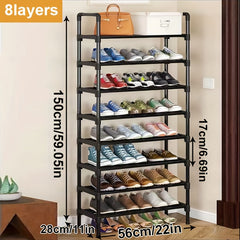 1pc Layer Shoe Rack Household Floor Standing Large Capacity Shoe Storage