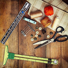 2pcs Sewing Gauge 5 in 1 Sliding Sewing Ruler Tool