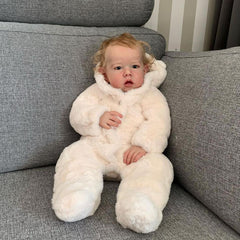 28in Reborn Baby Boy Doll Soft Silicone Realistic Blonde Toddler Art Bebe