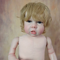 28in Reborn Baby Boy Doll Soft Silicone Realistic Blonde Toddler Art Bebe