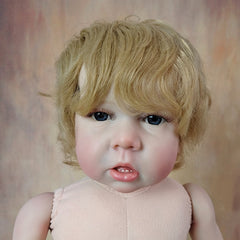 28in Reborn Baby Boy Doll Soft Silicone Realistic Blonde Toddler Art Bebe