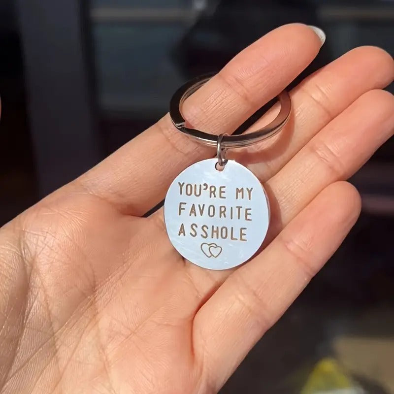 Hand Stamped Friends Bag Key Chain - Favorite Keychain