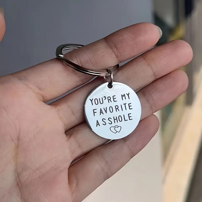 Hand Stamped Friends Bag Key Chain - Favorite Keychain
