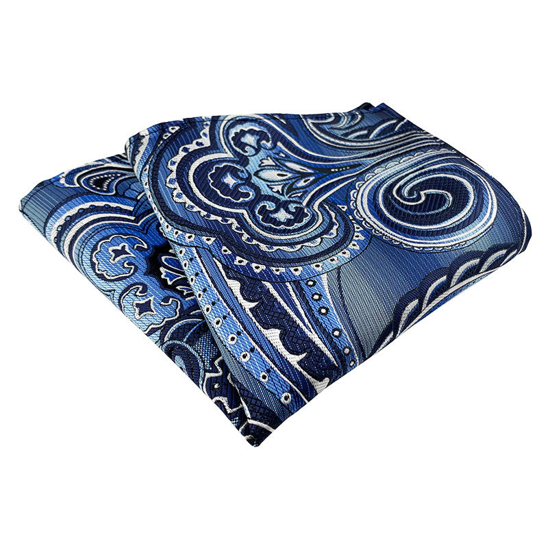 Men's Pocket Square Handkerchiefs Paisley 9.84inch For Formal Wear