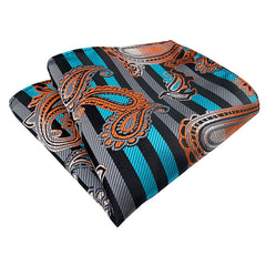 Men's Pocket Square Handkerchiefs Paisley 9.84inch For Formal Wear