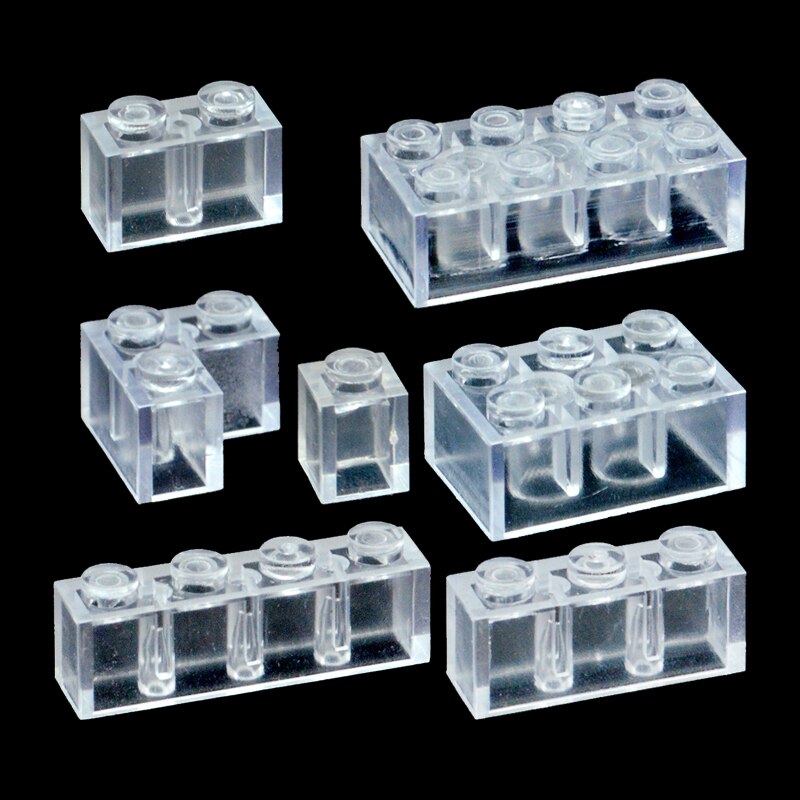 Small Bricks Transparent Thick Brick Model Classic Bulk Parts