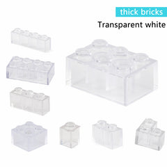 Small Bricks Transparent Thick Brick Model Classic Bulk Parts