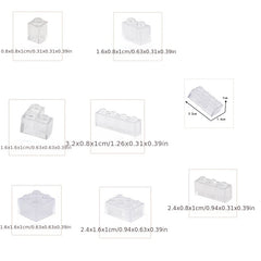 Small Bricks Transparent Thick Brick Model Classic Bulk Parts