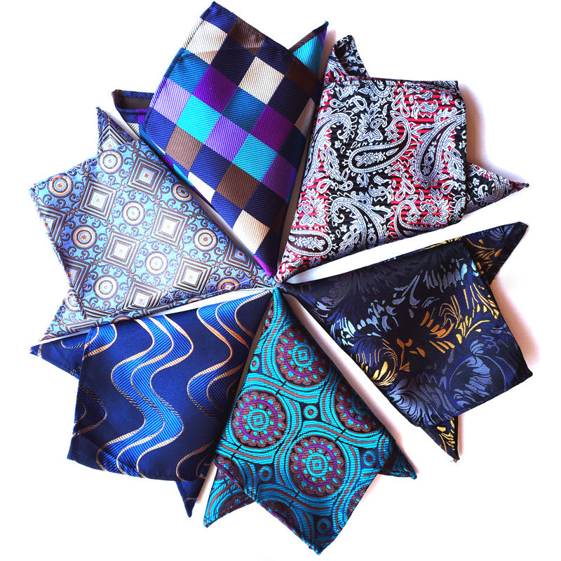 Men's Polyester Square Scarf 25x25cm for Wedding Party
