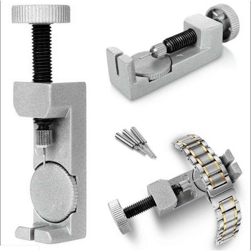 Adjustable Metal Watch Band Resizing Tool Kit with 3 Pins