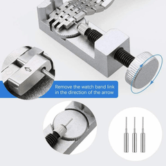Adjustable Metal Watch Band Resizing Tool Kit with 3 Pins