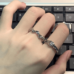 Moonstone Irregular Ring Set - 2 Pieces