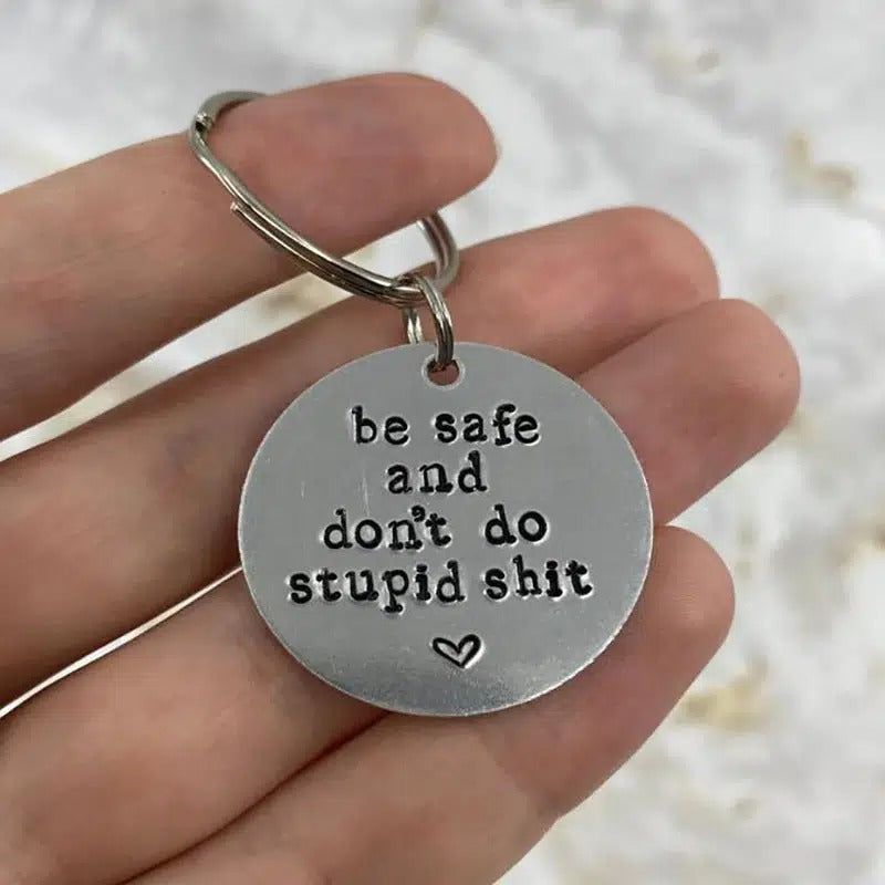 1pc Be Safe Keychain Ideal Couples Gift for Teens