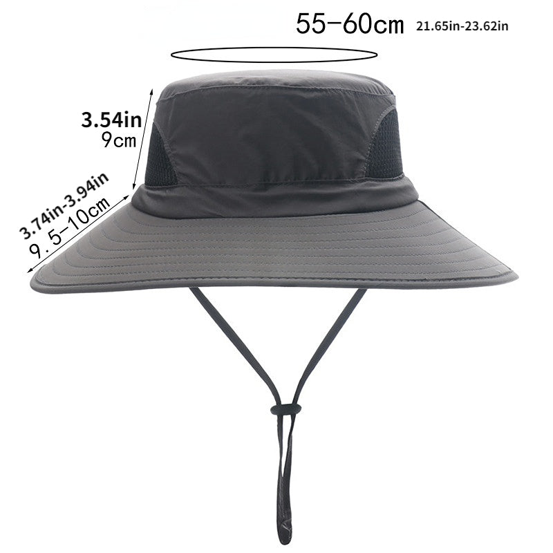 Waterproof UV Protection Wide Brim Bucket Hat for Outdoor Activities