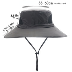 Waterproof UV Protection Wide Brim Bucket Hat for Outdoor Activities