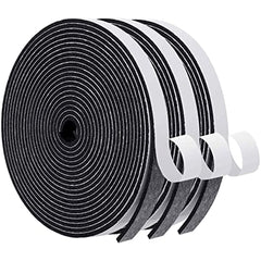 3 Rolls Door Weather Stripping 2.54cm W x 2.54-20.32cm T, Soundproof Seal Strip