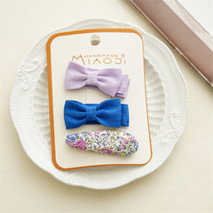 Floral Bow Hair Clips for Baby Girls - Headwear Accessory