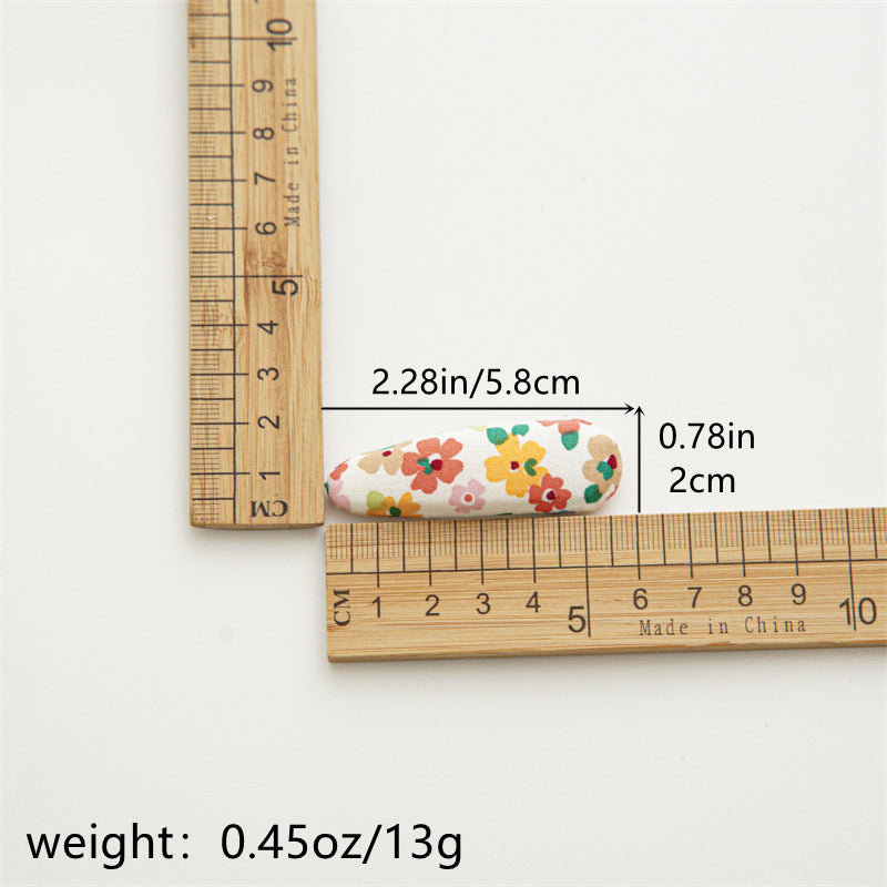 Floral Bow Hair Clips for Baby Girls - Headwear Accessory