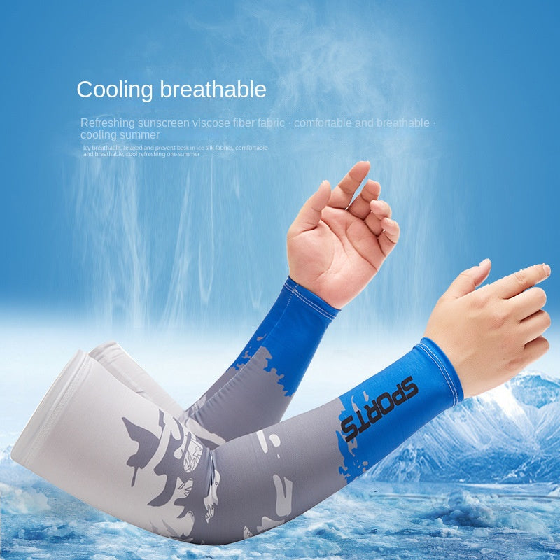Men's Sunscreen Ice Silk Sleeves for Outdoor Activities