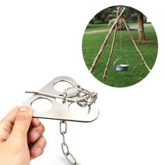 Durable Stainless Steel Campfire Triangle for Outdoor Cooking