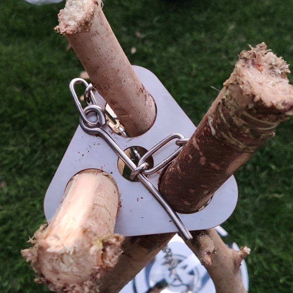 Durable Stainless Steel Campfire Triangle for Outdoor Cooking