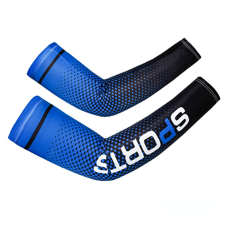 Unisex Summer Ice Silk Sleeves For Driving UV Protection Dotted Styles